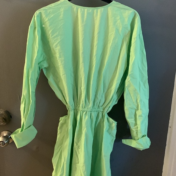 Mango cutout green maxi dress - Picture 4 of 7